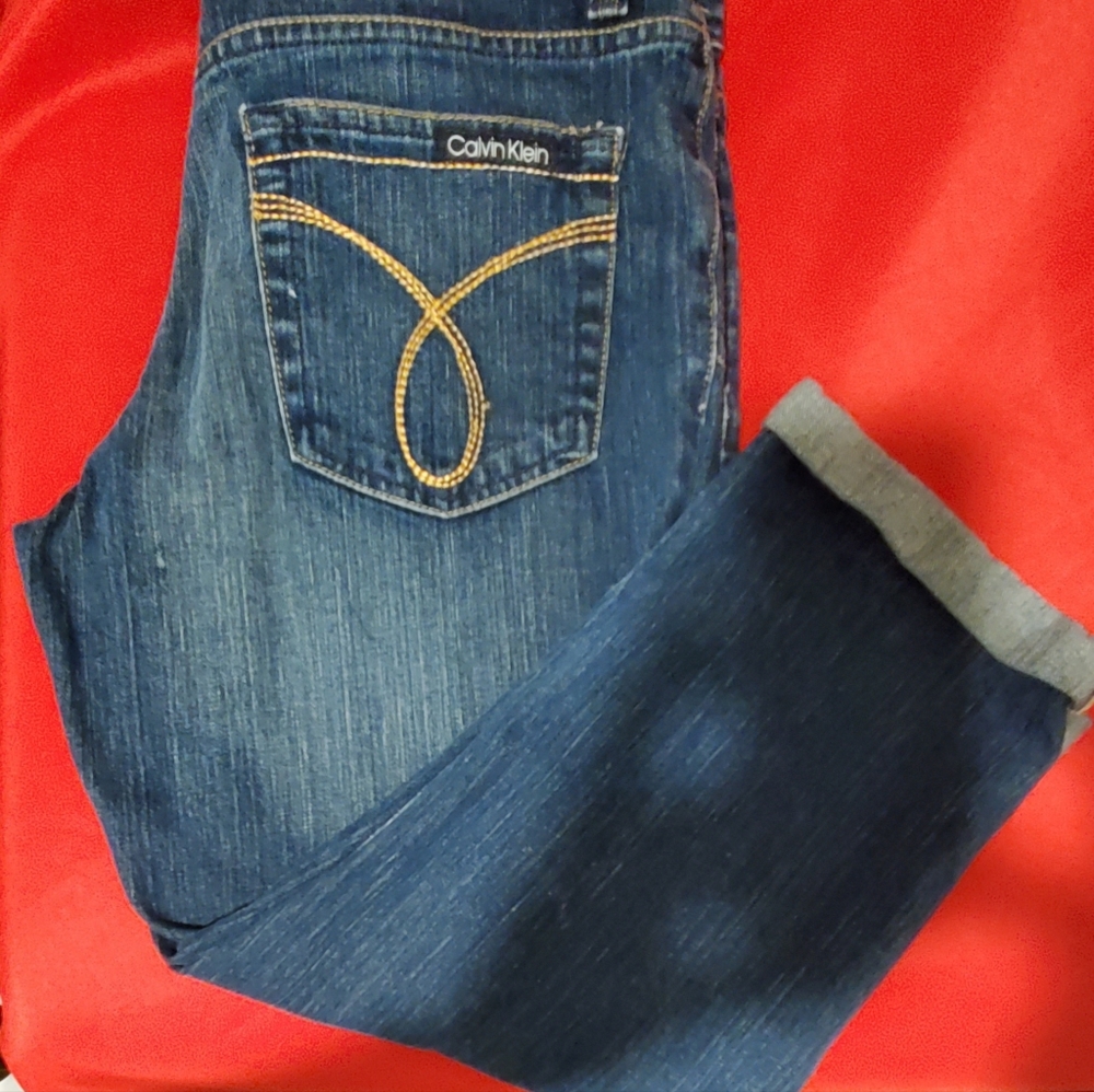 Calvin Klein Jeans Dark Blue Cropped Ankle Jeans